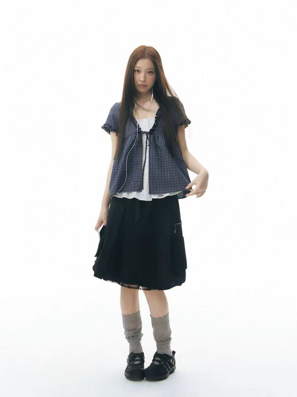 Contrast Plaid Shirt OL2341