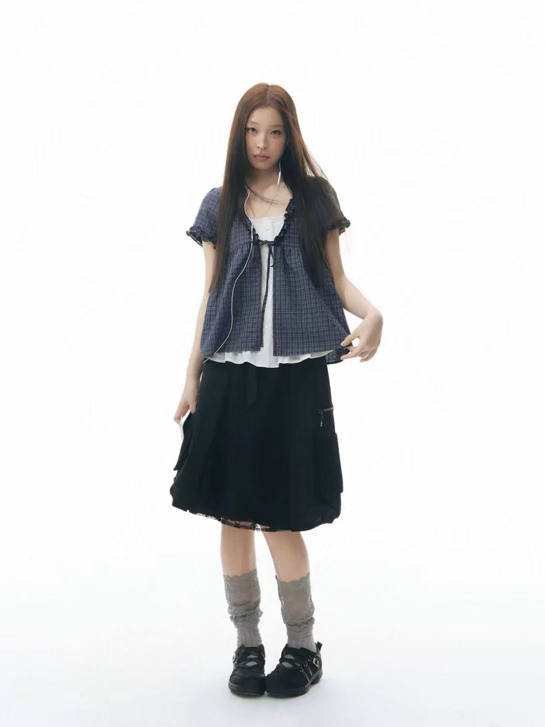 Contrast Plaid Shirt OL2341