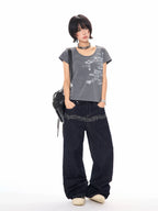 Vintage Letter Print T Shirt OL2339
