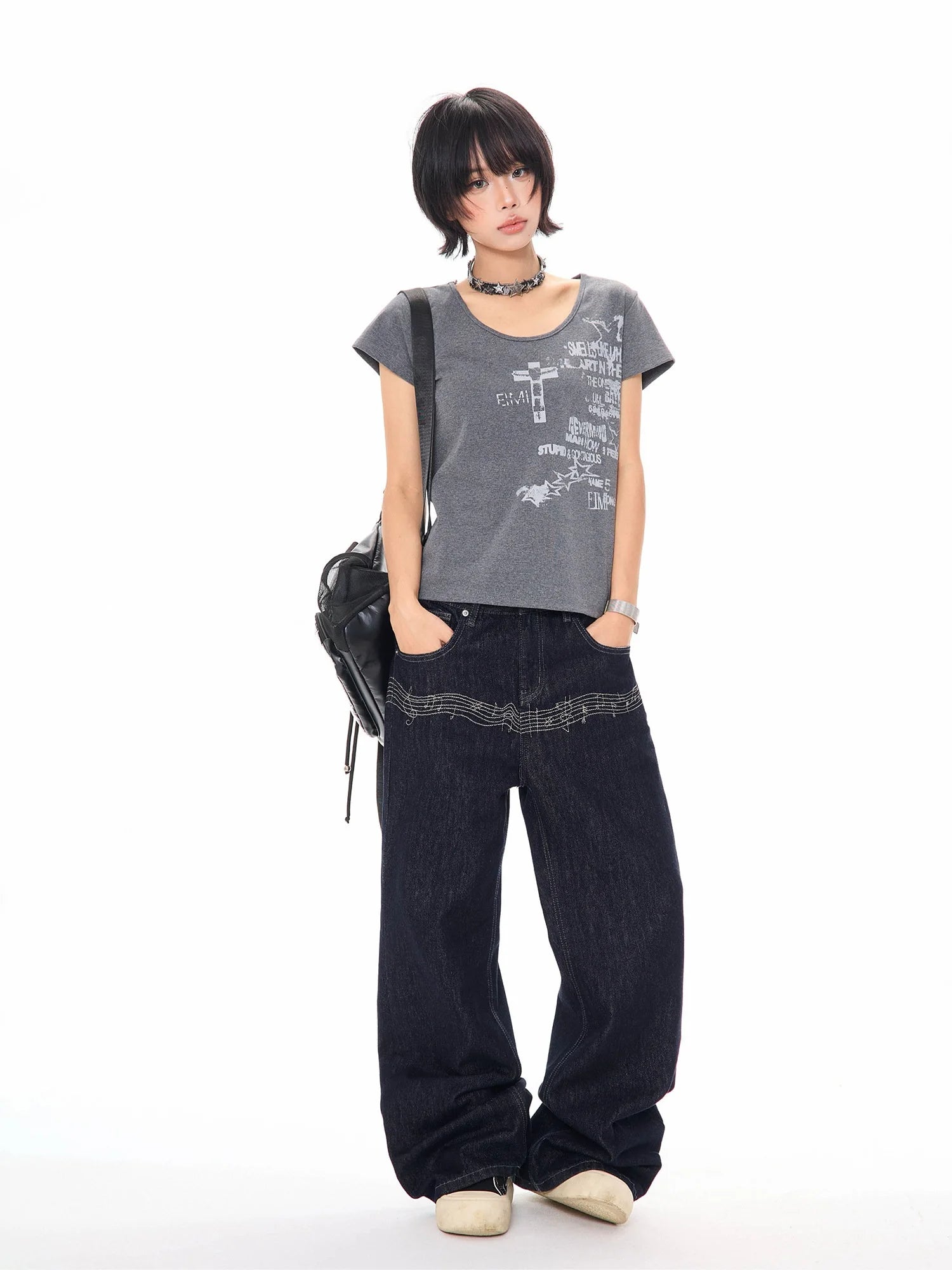 Vintage Letter Print T Shirt OL2339