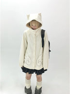 Cat Ear Wing Pocket Hooded Jacket OL2483