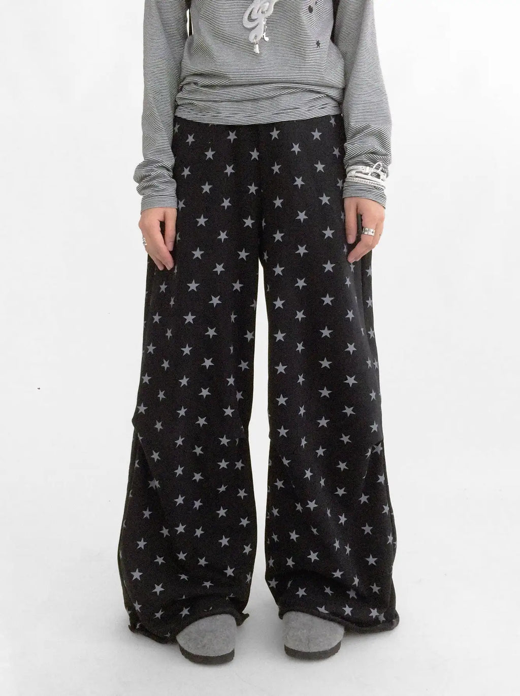 Star Fragment Wide Leg Sweatpants OL2351