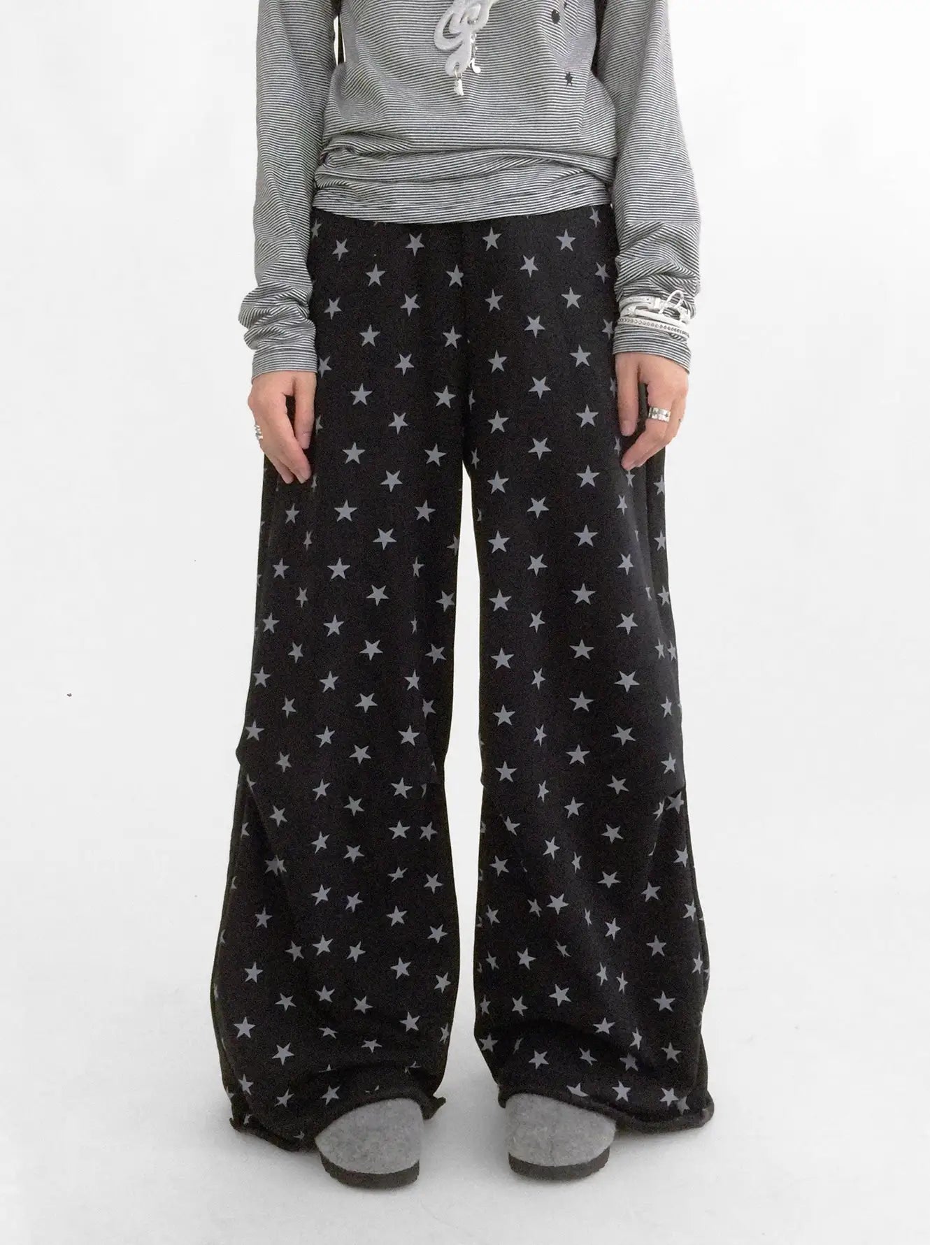 Star Fragment Wide Leg Sweatpants OL2351