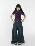 Grape Dot Embroidered Tee OL2349