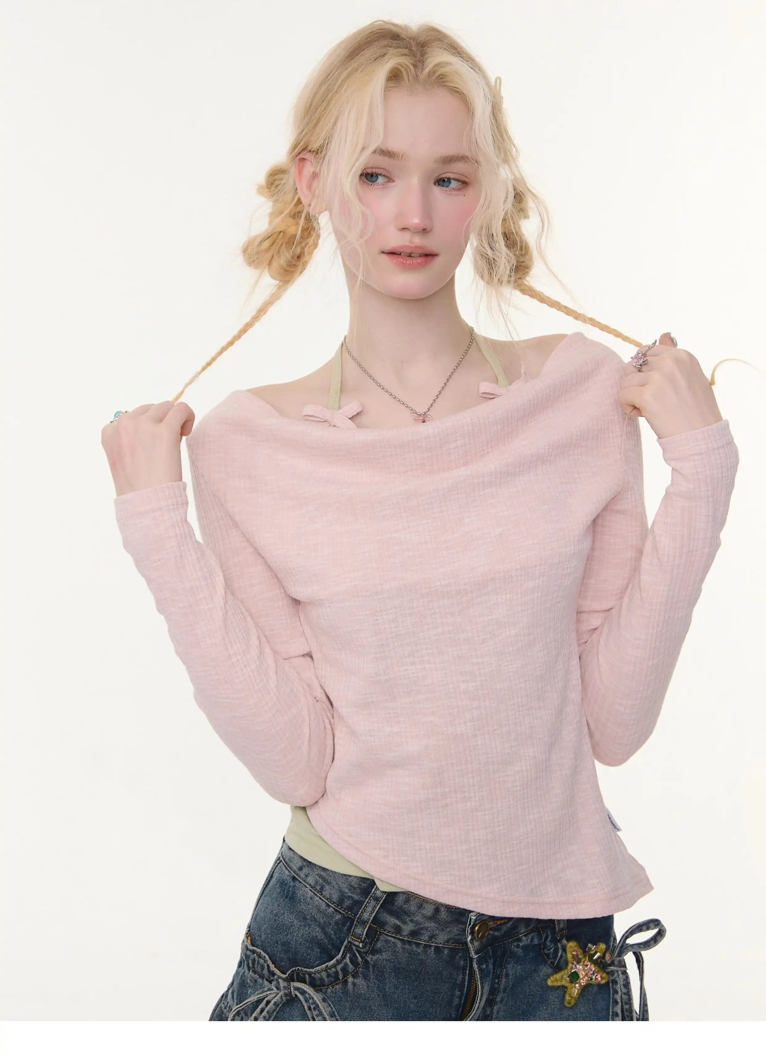 Layered Halter Asymmetry Slim Fit Top OL2263