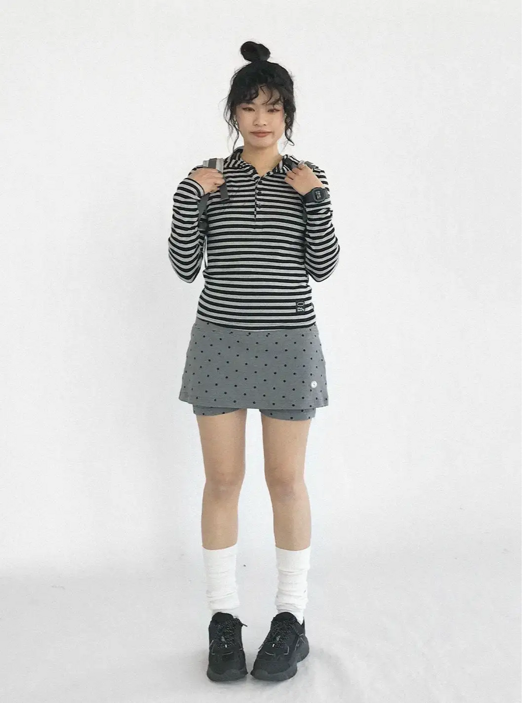 Polka Dot Layered Shorts OL2350