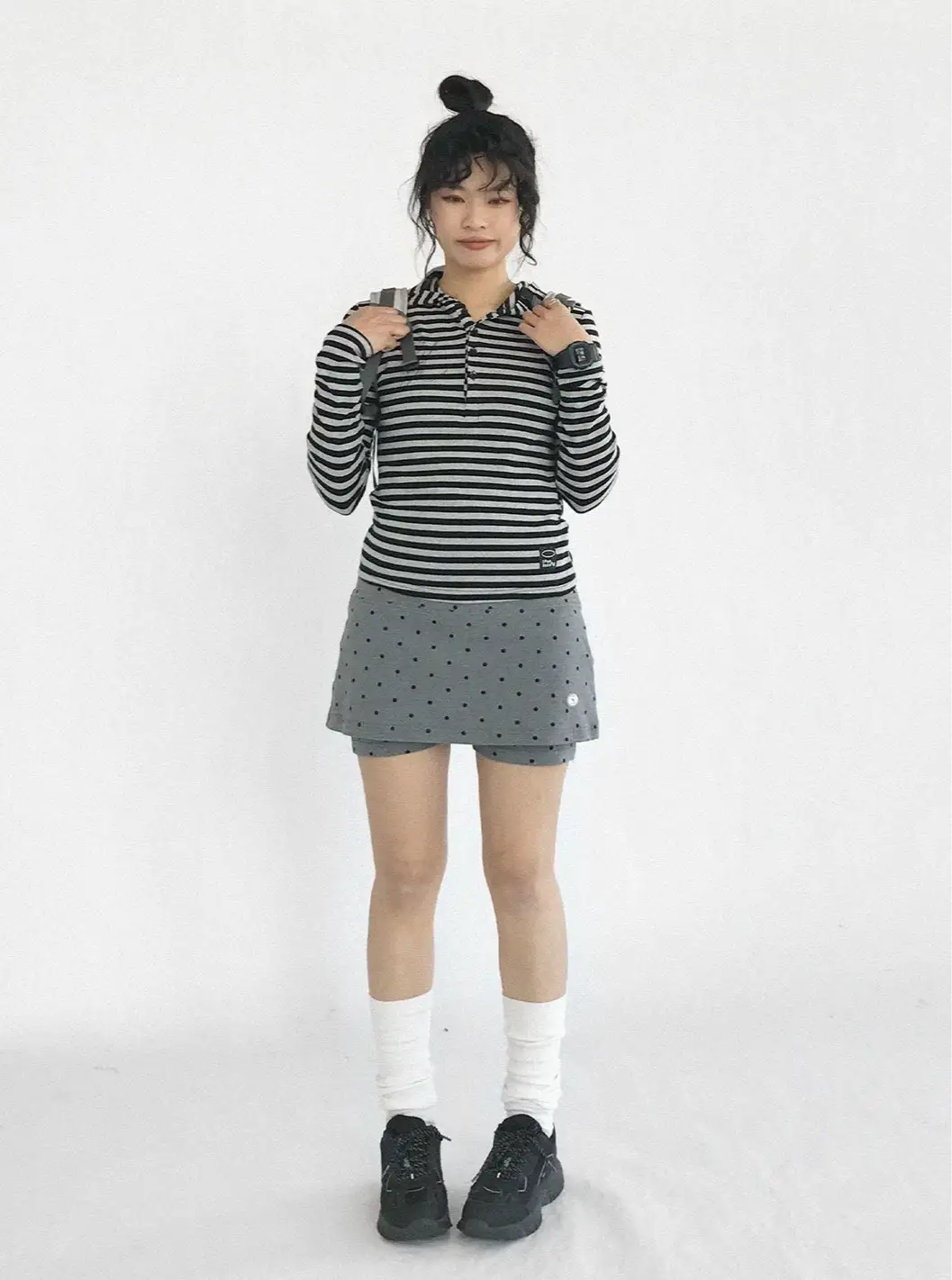 Polka Dot Layered Shorts OL2350
