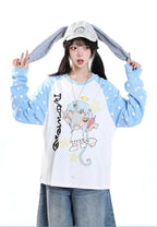 Cartoon Contrast 긴팔 티셔츠 OL2431