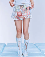 Wing Print A Line Mini Skort oliviroa オリヴィオラ