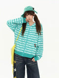 Star Stripe Hooded Zip Cardigan oliviroa オリヴィオラ