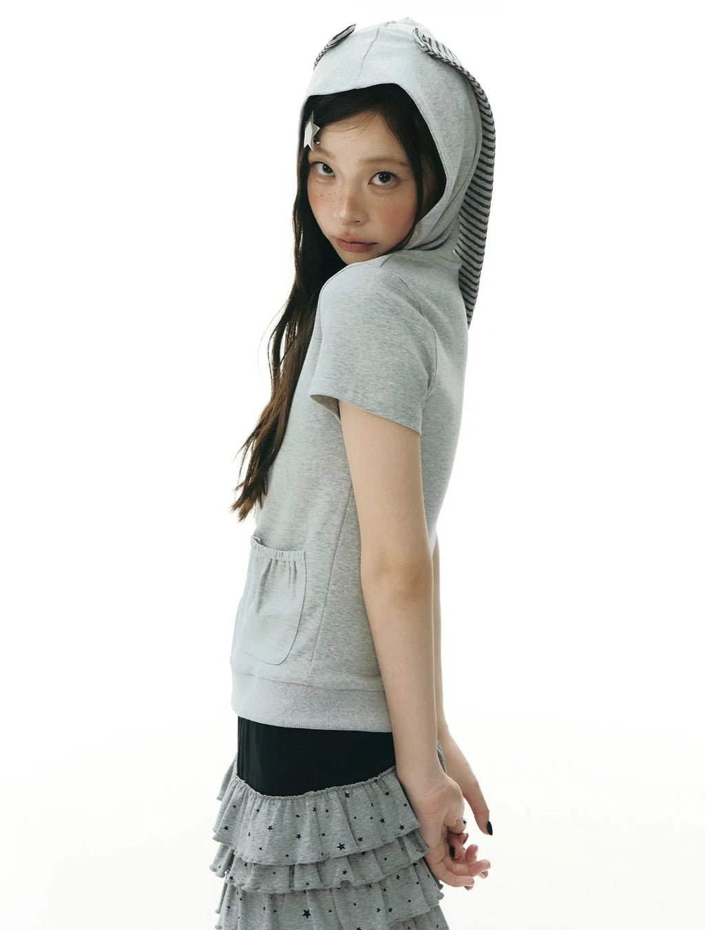 Y2K Bunny Hood Top OL2340