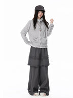 Floral Contrast Collar Button Cardigan OL2414