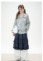Star Print Zip Up Hoodie OL2375