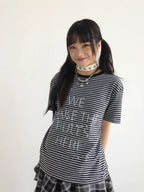 Galaxy Stripe Colorblock Tee OL2298
