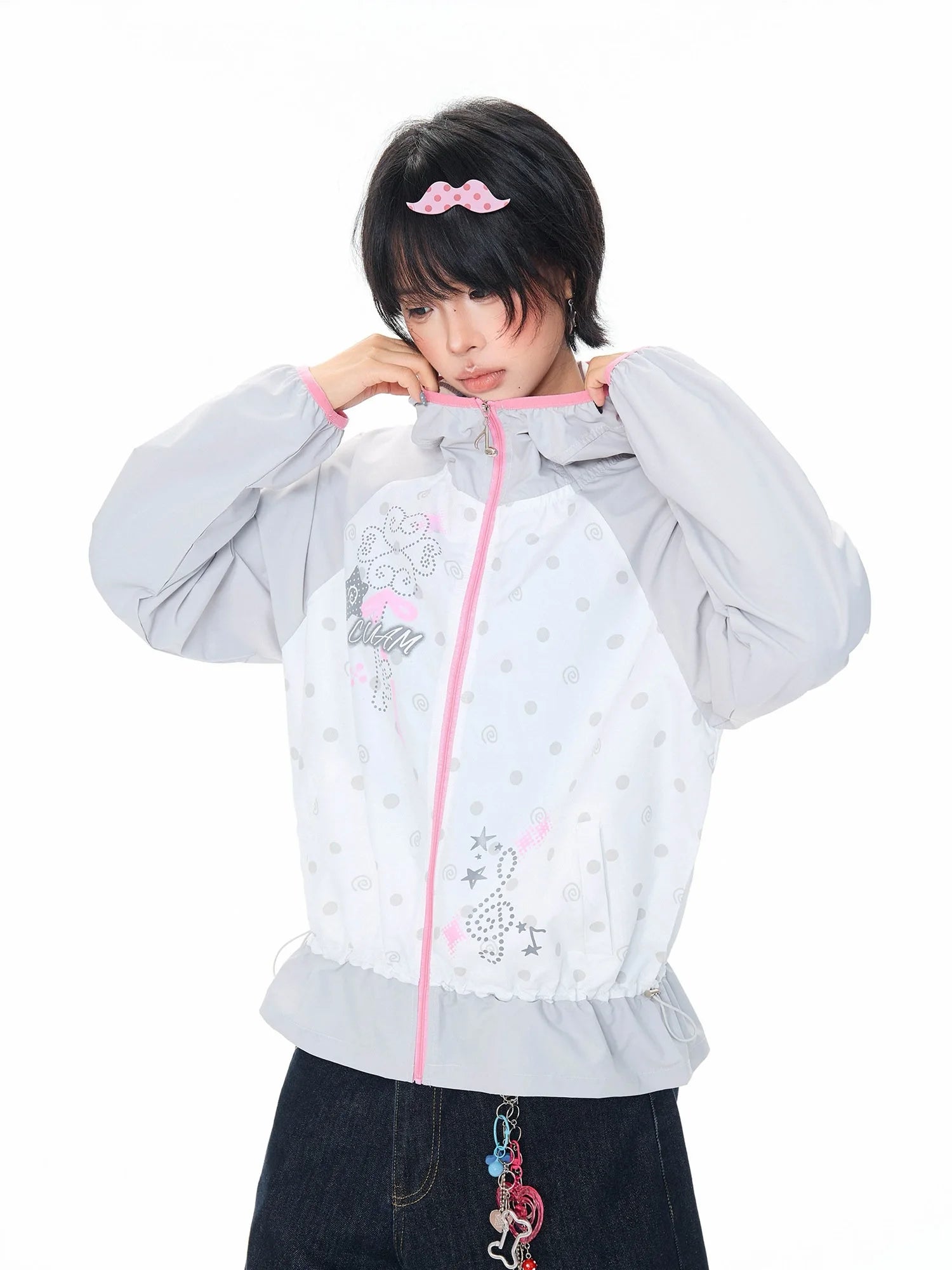 Melody Dot Hooded Jacket OL2371