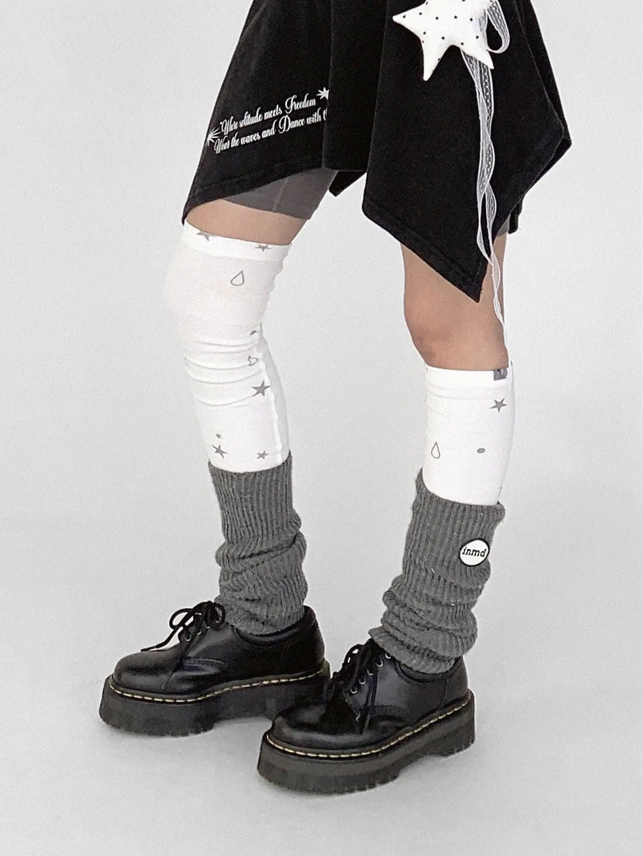 Star Drop Knit Leg Warmers OLA025