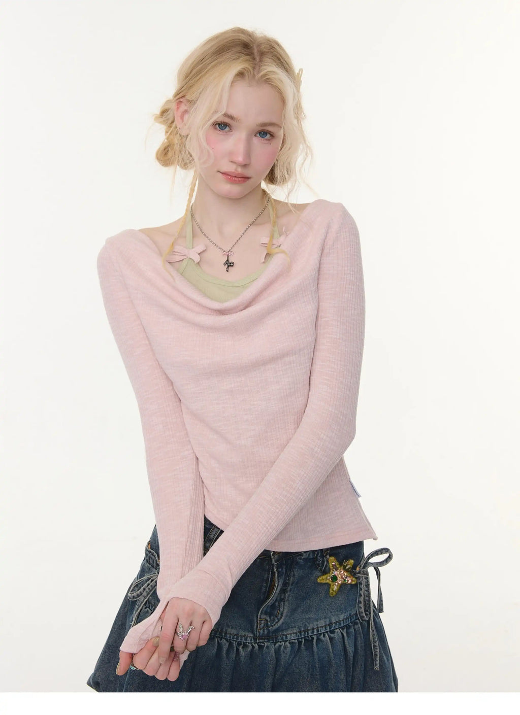 Layered Halter Asymmetry Slim Fit Top OL2263