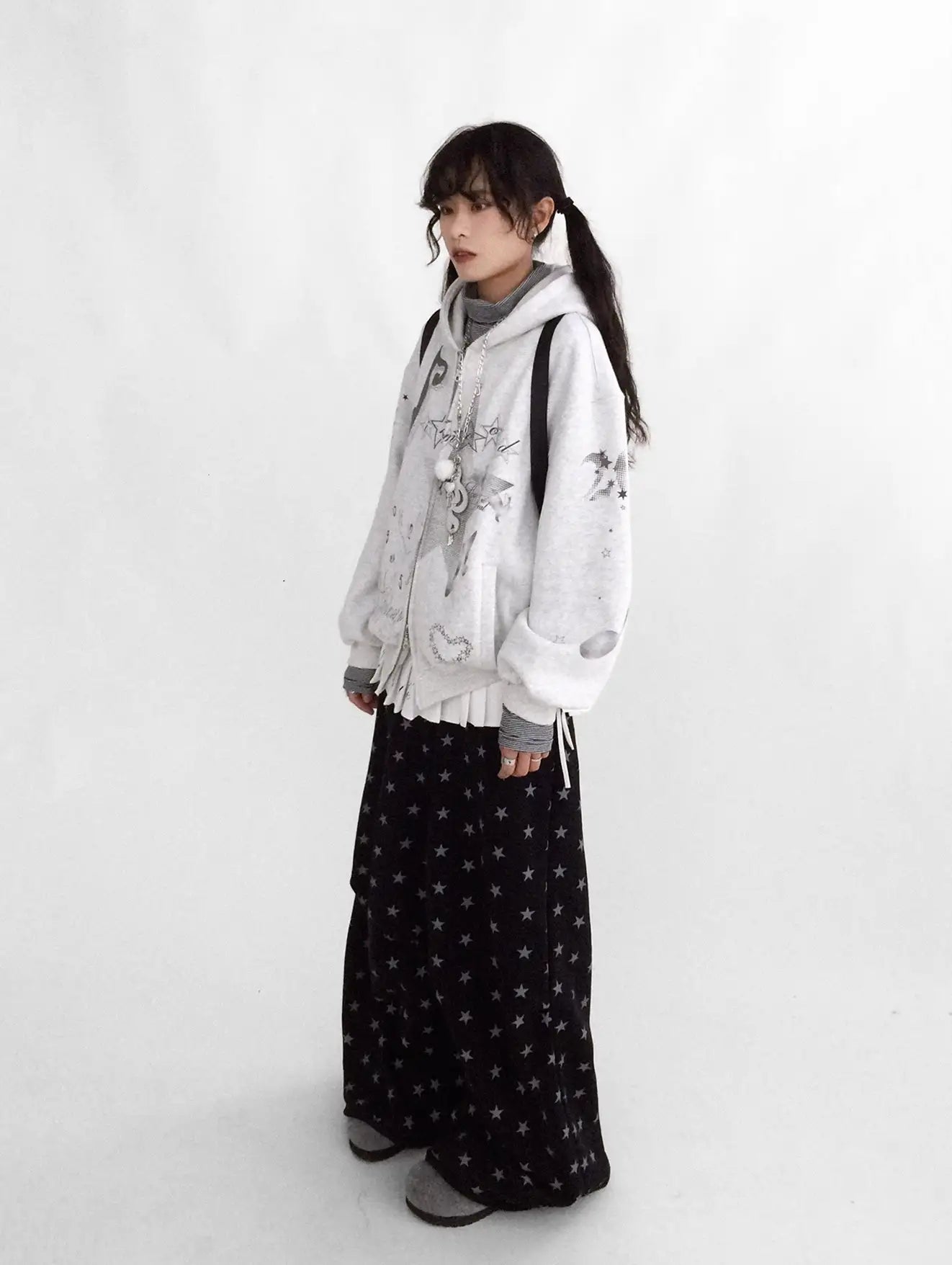 Star Fragment Wide Leg Sweatpants OL2351