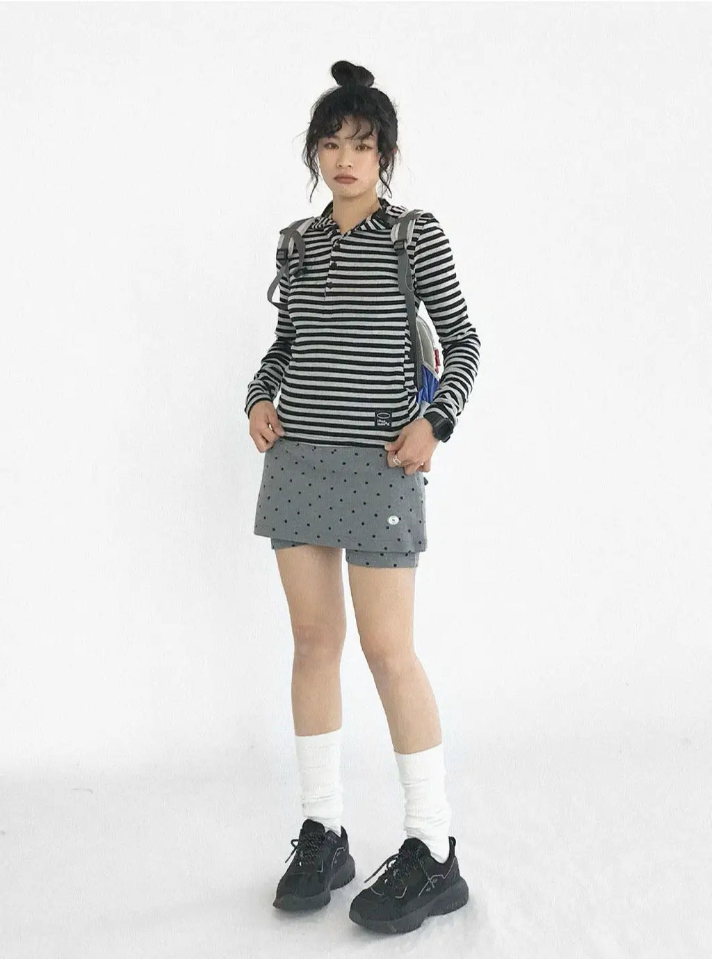 Polka Dot Layered Shorts OL2350