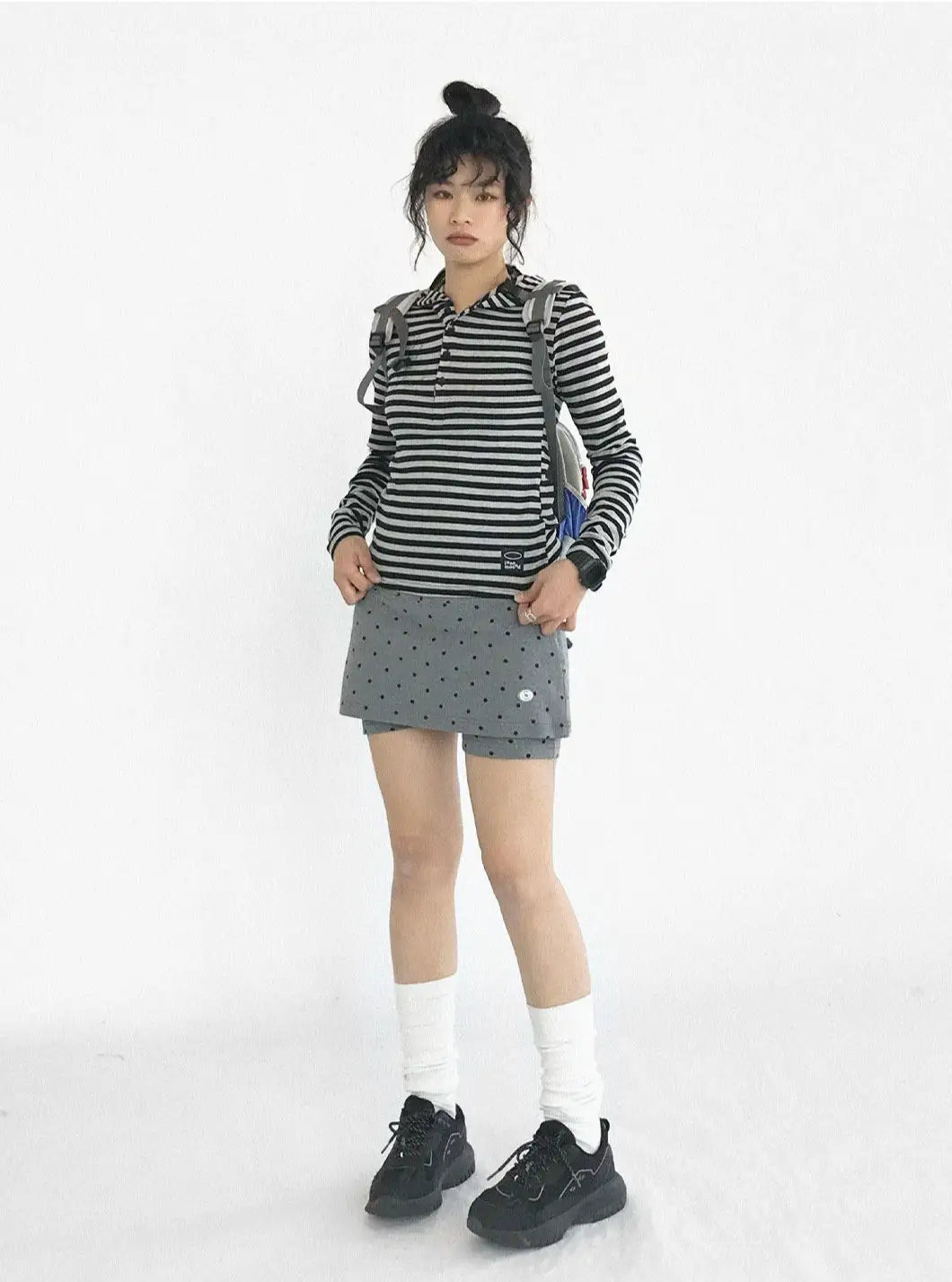 Polka Dot Layered Shorts OL2350