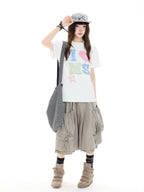Bow Tie Pocket Bubble Skirt OL2413