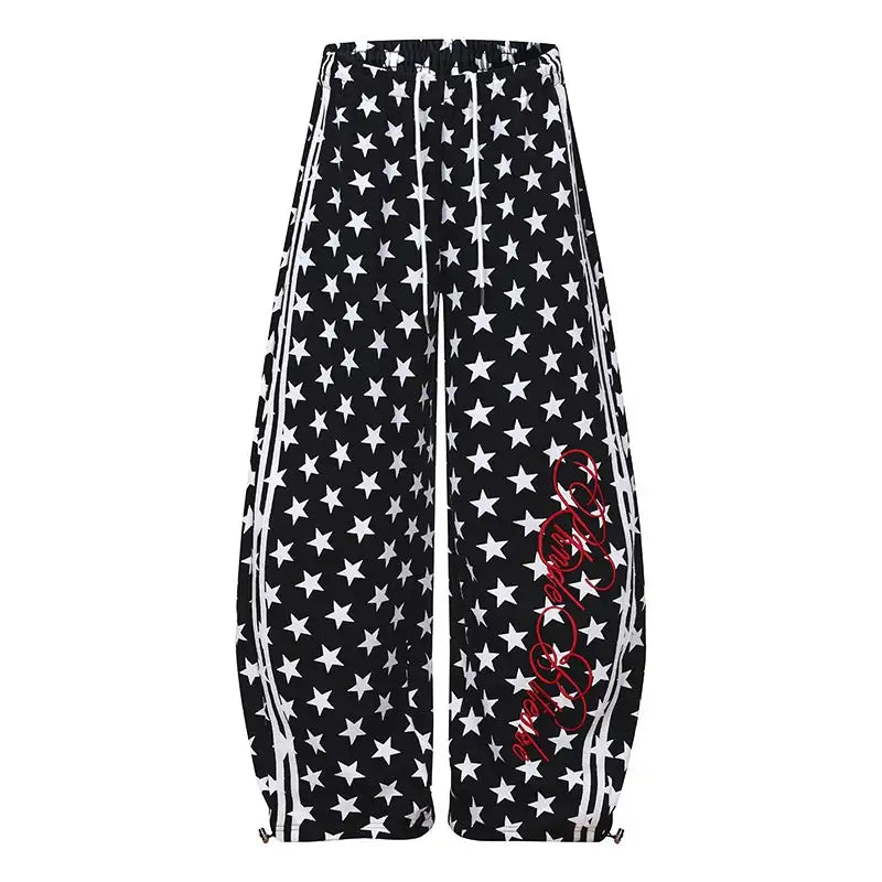 Allover Star Stripe Barrel Sweatpants OL2393