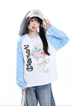 Cartoon Contrast 긴팔 티셔츠 OL2431