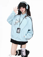 Polka Dot Asymmetric Button Cardigan OL2395