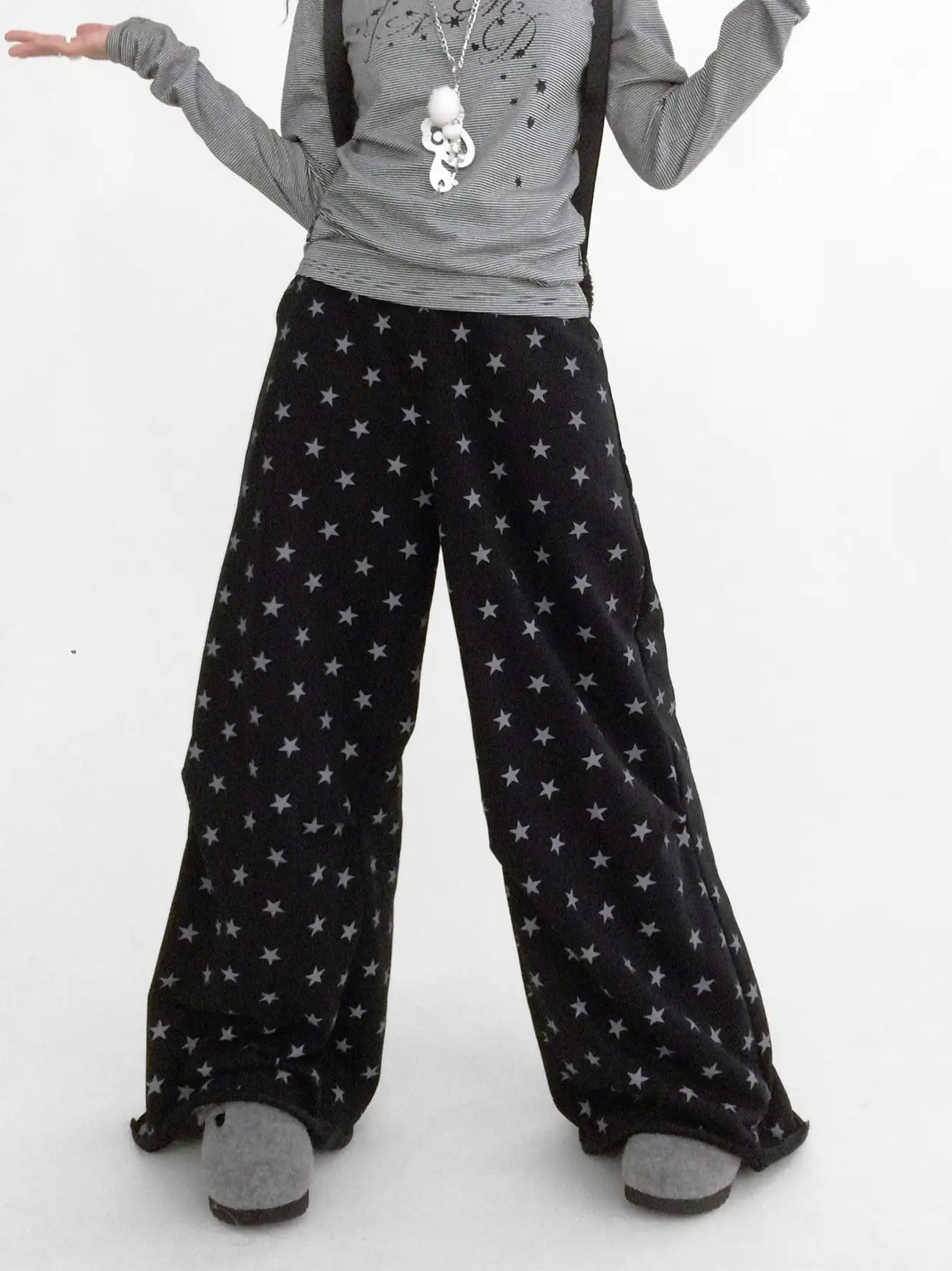 Star Fragment Wide Leg Sweatpants OL2351