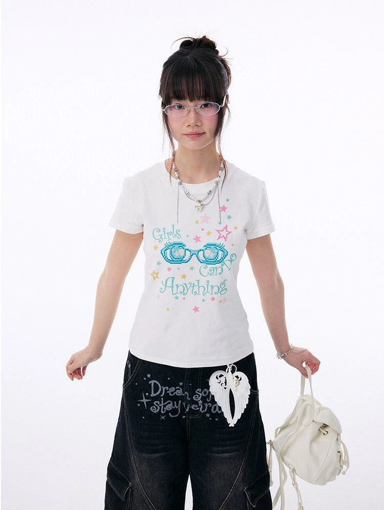 Girls Can Do Anything 그래픽 티셔츠 OL2399