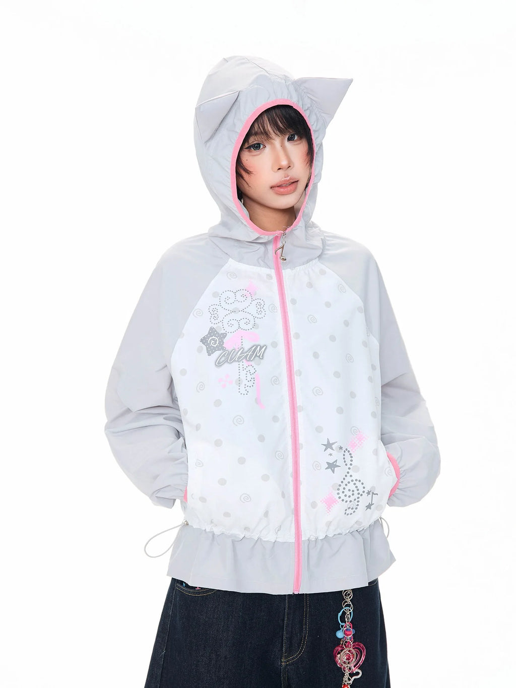 Melody Dot Hooded Jacket OL2371