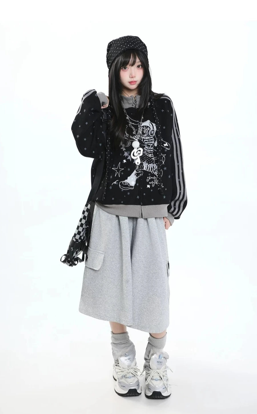 Stand Collar Zip Hoodie Jacket OL2417
