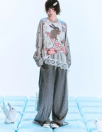 Bunny Shadow Raglan Long Sleeve Tee OL2404