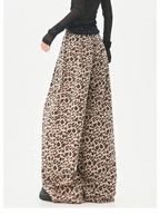 Leopard Print Wide Leg Pants OL2361