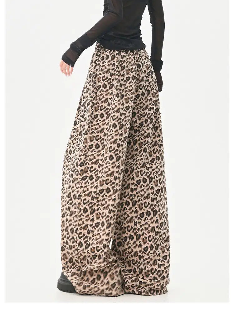 Leopard Print Wide Leg Pants OL2361