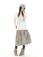 Bow Tie Pocket Bubble Skirt OL2413