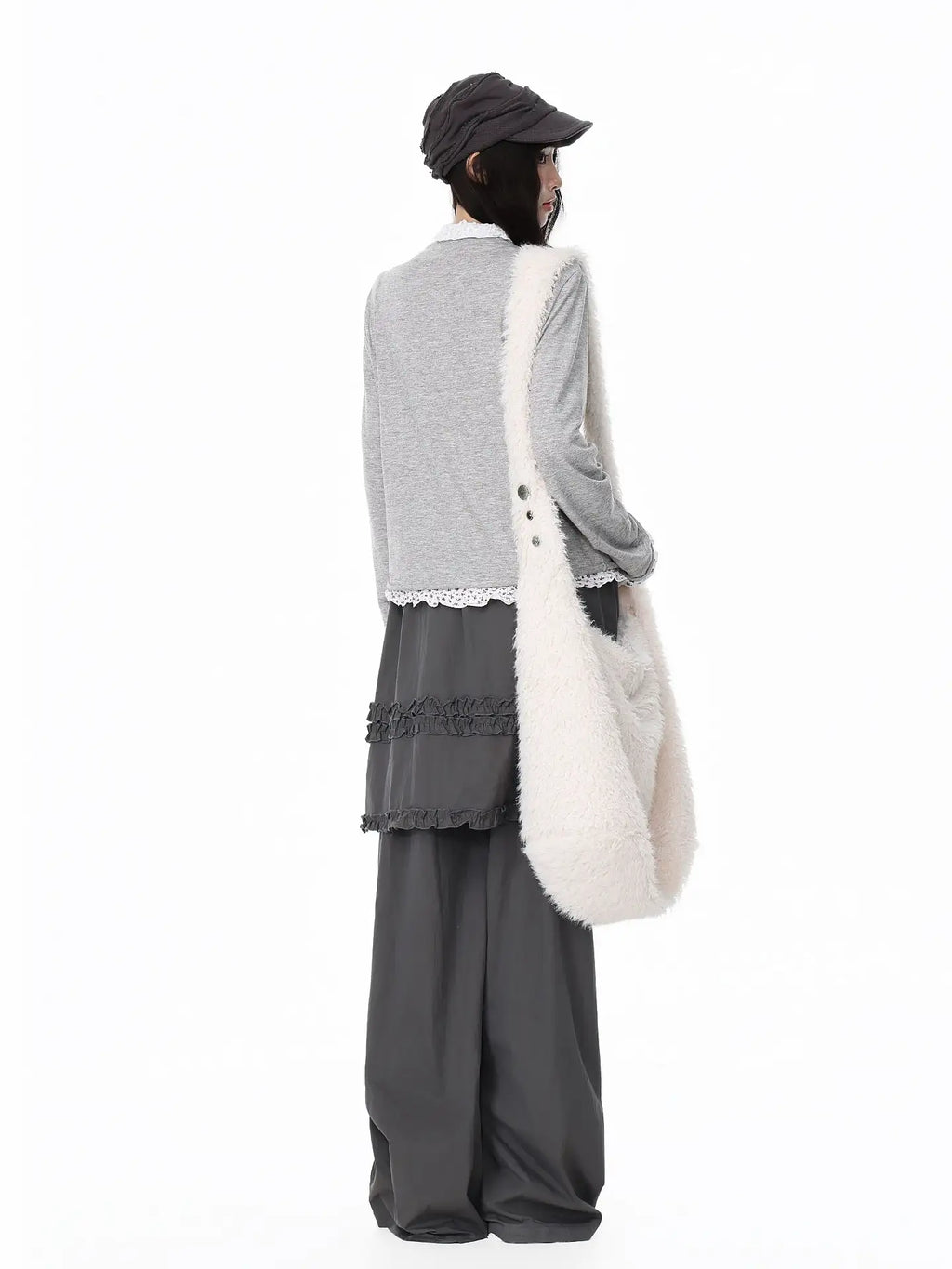Floral Contrast Collar Button Cardigan OL2414