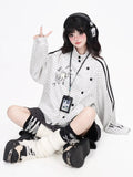 Polka Dot Asymmetric Button Cardigan oliviroa オリヴィオラ