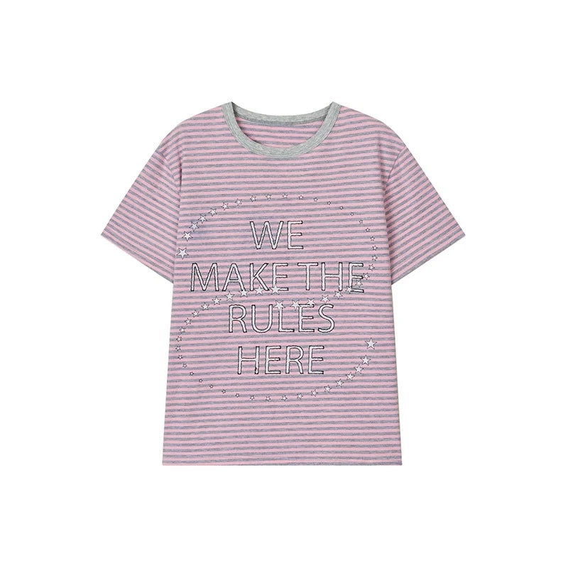 Galaxy Stripe Colorblock Tee OL2298