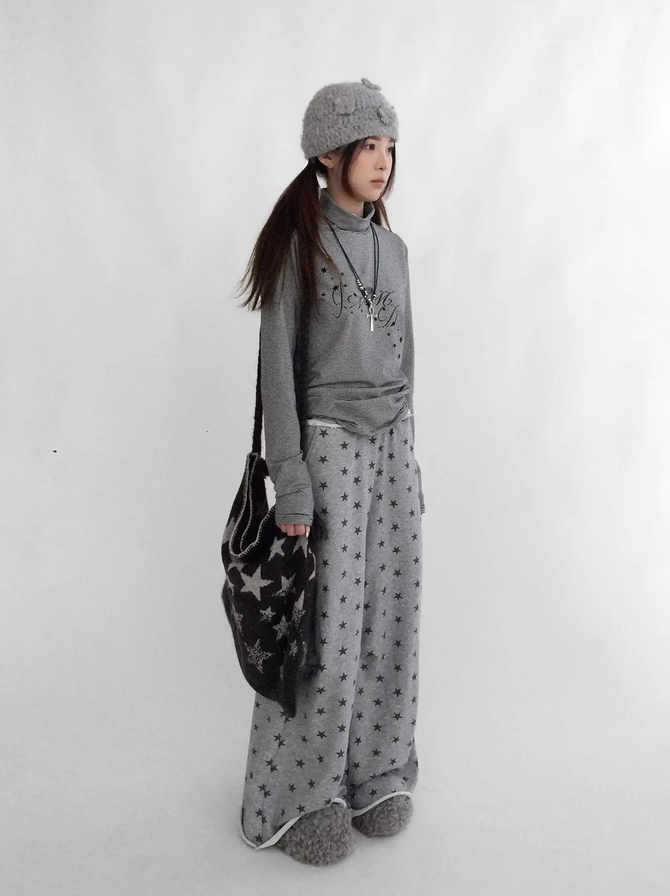 Star Fragment Wide Leg Sweatpants OL2351