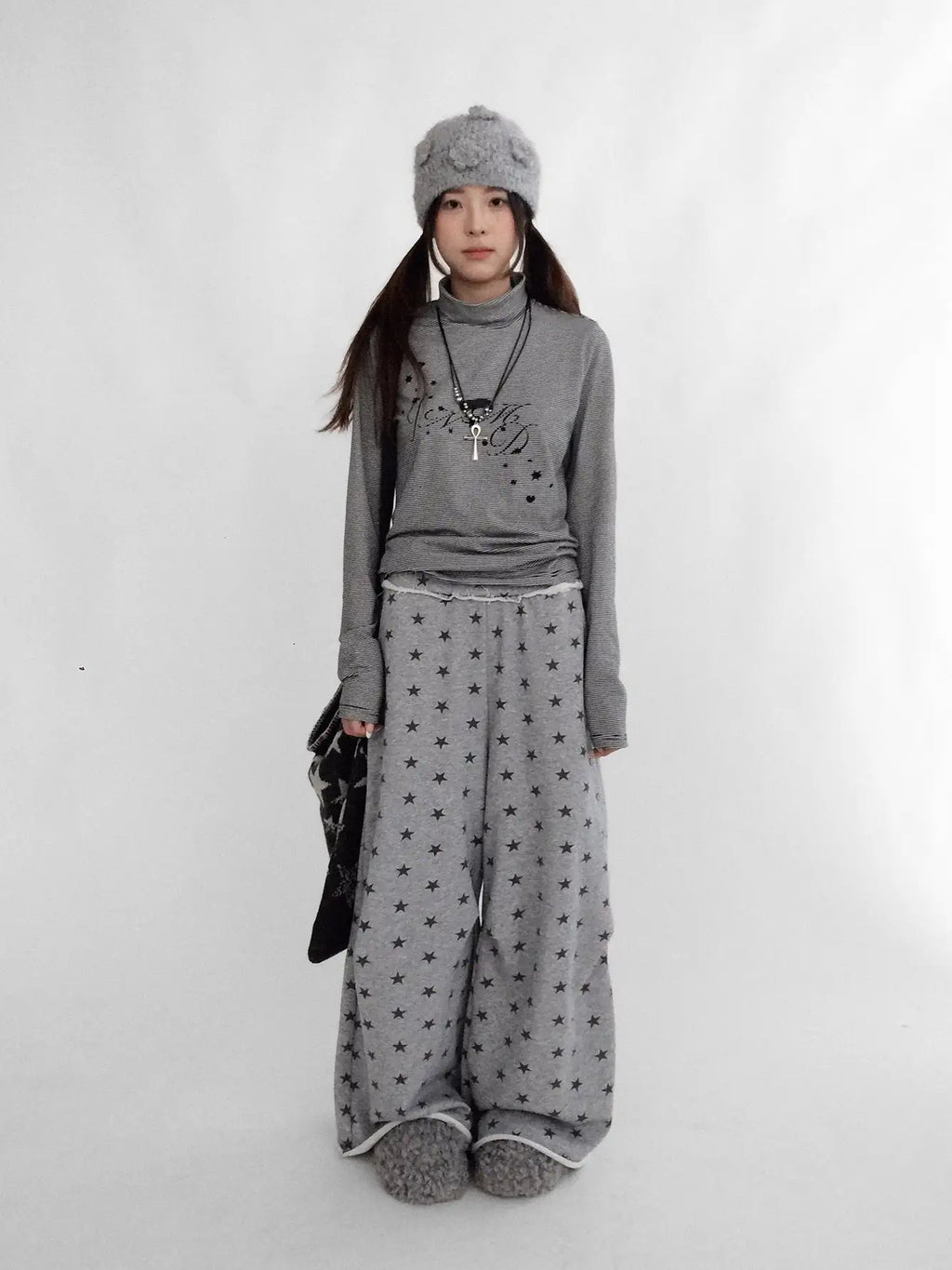 Star Fragment Wide Leg Sweatpants OL2351