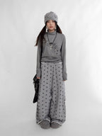 Star Fragment Wide Leg Sweatpants OL2351