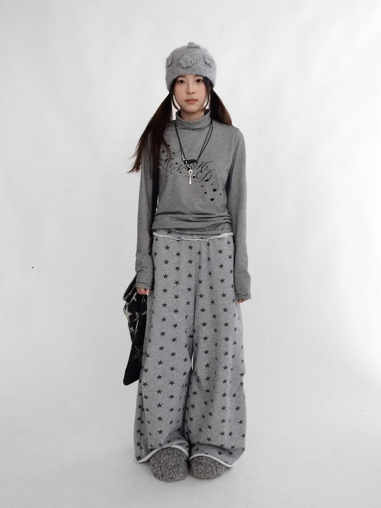 Star Fragment Wide Leg Sweatpants OL2351