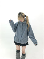Cat Ear Wing Pocket Hooded Jacket OL2483