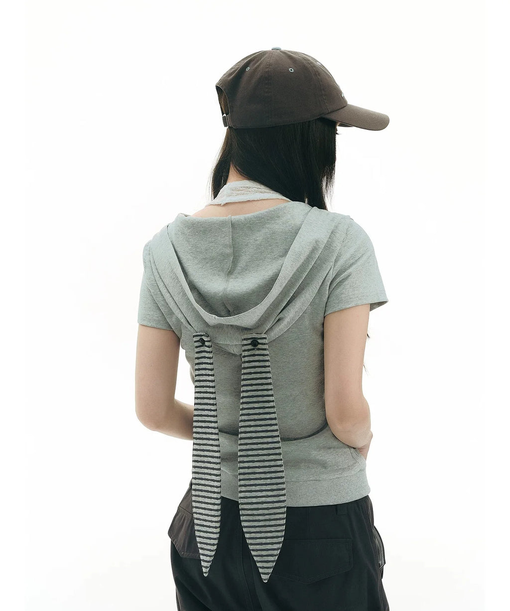 Y2K Bunny Hood Top OL2340