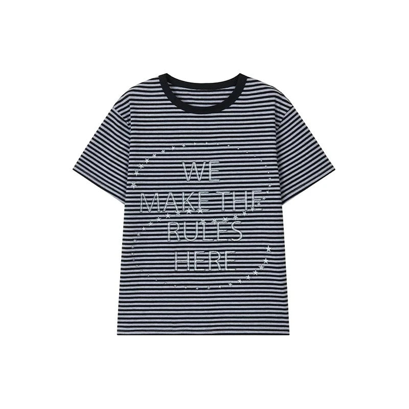 Galaxy Stripe Colorblock Tee OL2298