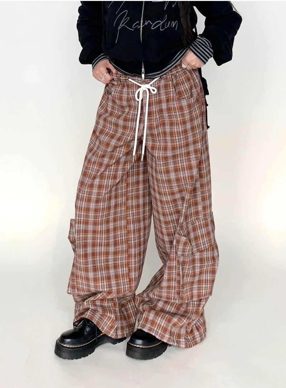 Drawstring Wide-Leg Cargo Pants OL2302