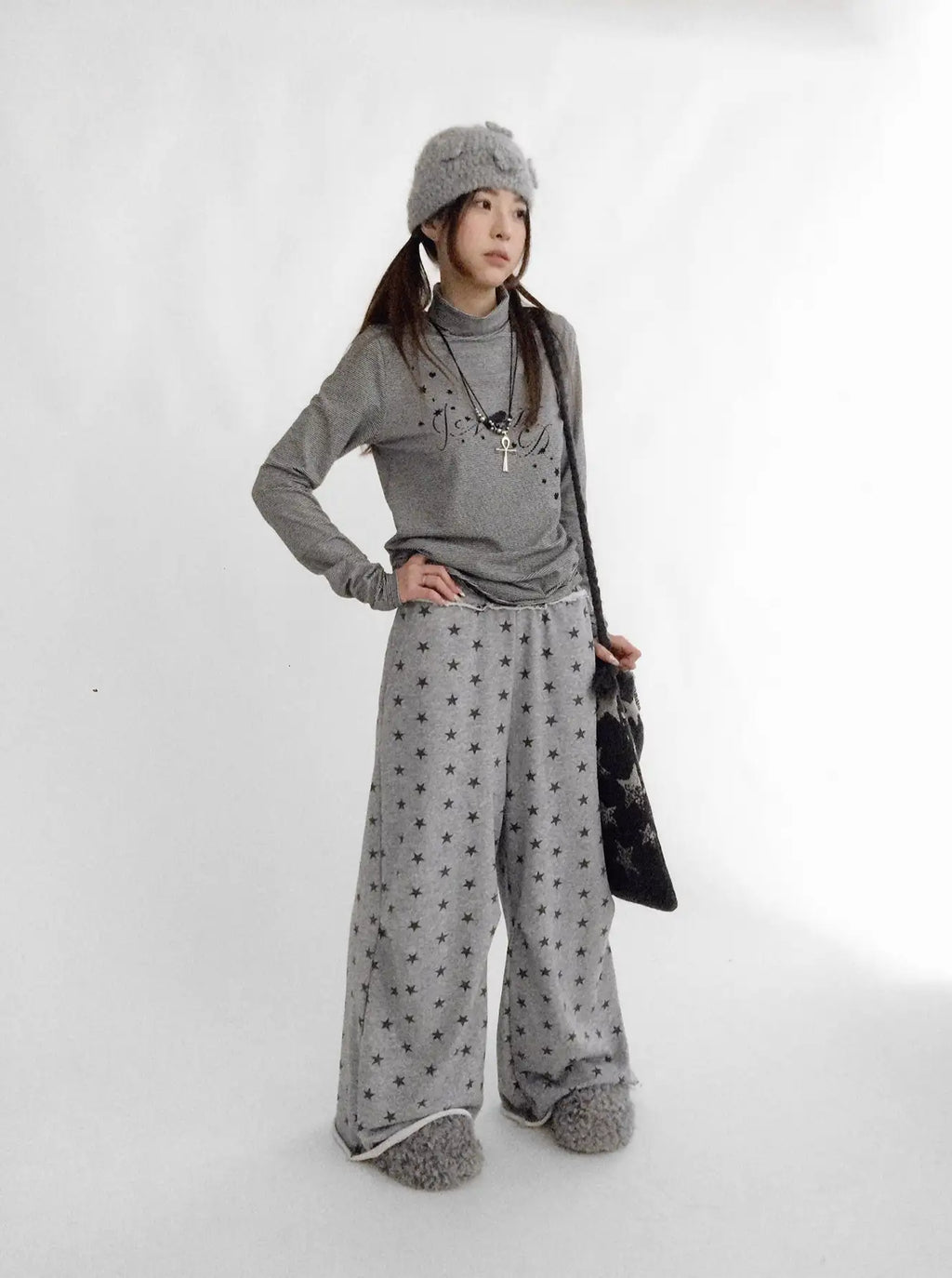 Star Fragment Wide Leg Sweatpants OL2351