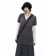 Hooded Puff Sleeve Shirt OL2368