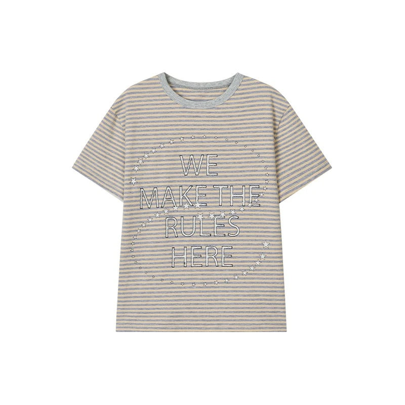 Galaxy Stripe Colorblock Tee OL2298